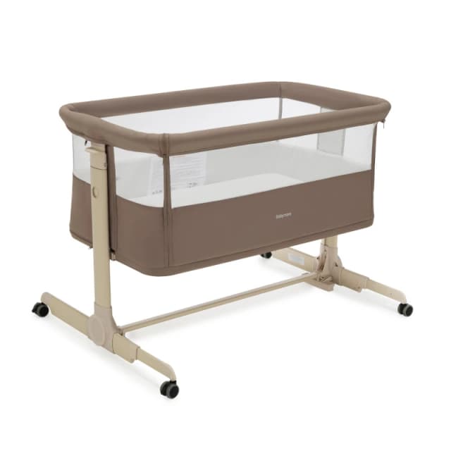 Babymore Neera Bedside Crib - Mocha Mocha unisex 97x71x71
