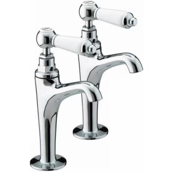Renaissance High Neck Kitchen Sink Taps Pair - Chrome - Bristan
