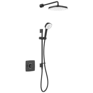 Mira Evoco Dual Outlet Thermostatic Mixer Shower with Hydroglo Technology - Matt Black