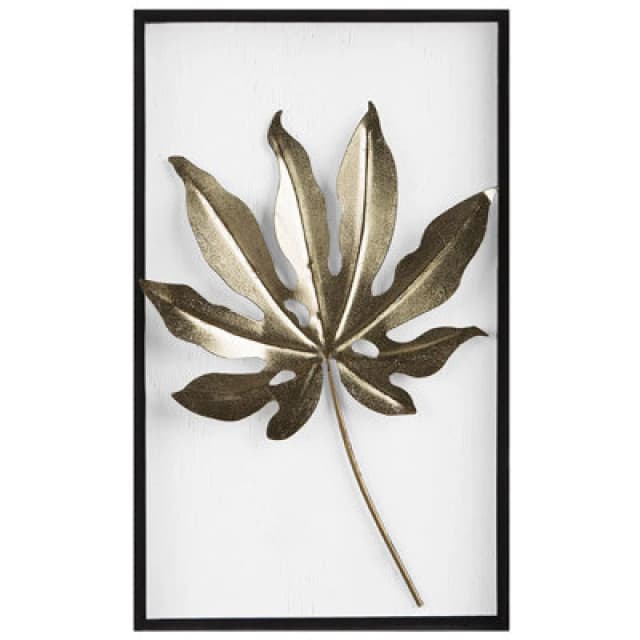 Beliani Wall Decor Leaf Curium Metal 50 Cm Multicolour