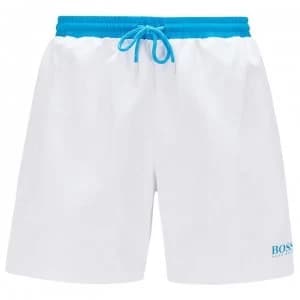 Hugo Boss Starfish Swim Shorts White/Blue Size L Men