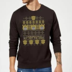 Bumblebee Classic Ugly Knit Christmas Sweatshirt - Black