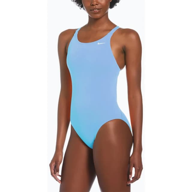 Womens 1 Piece swimsuit Nike Hydrastrong Solid Bleu Female 42