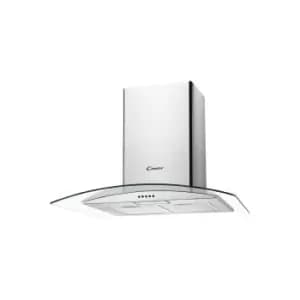 Candy 70cm Curved Glass Chimney Cooker Hood - Stainless Steel
