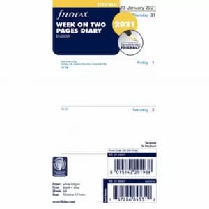 Filofax Refill Week to View Personal 2021 21-68421