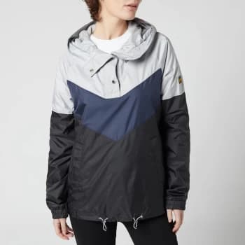 Barbour International Womens Solitude Showerproof Coat - Black/Ice White - UK 12