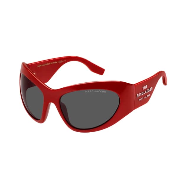 Marc Jacobs Womens Rectangular Round Sunglasses Red female 62 cm