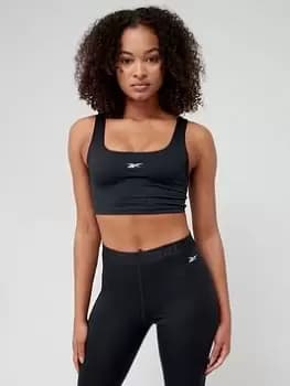 Reebok Workout Ready Light Support Bra - Black, Size 2Xs, Women