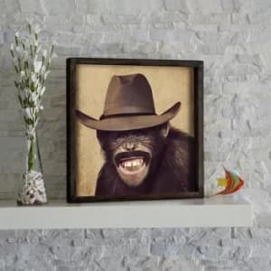 KZM235 Brown Decorative Framed MDF Painting