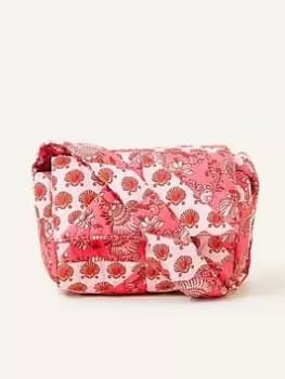 Accessorize Patchwork Print Cross-body Bag, Pink, Women