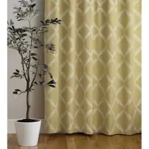 Paoletti Olivia Pencil Pleat Curtains (66in x 54in) (Citrus Yellow) - Citrus Yellow