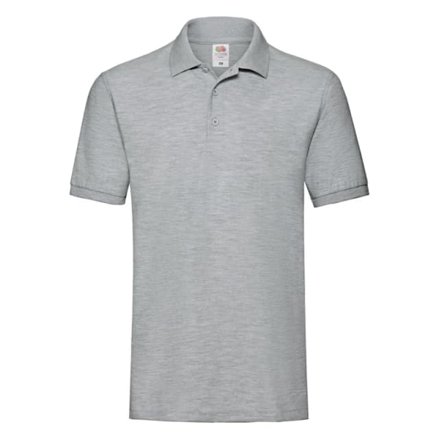 Fruit Of The Loom Fruit of the Loom Men Premium Pique Polo Shirt in Light Grey Size: 2X-large Light Grey XXL Male 5063470860630