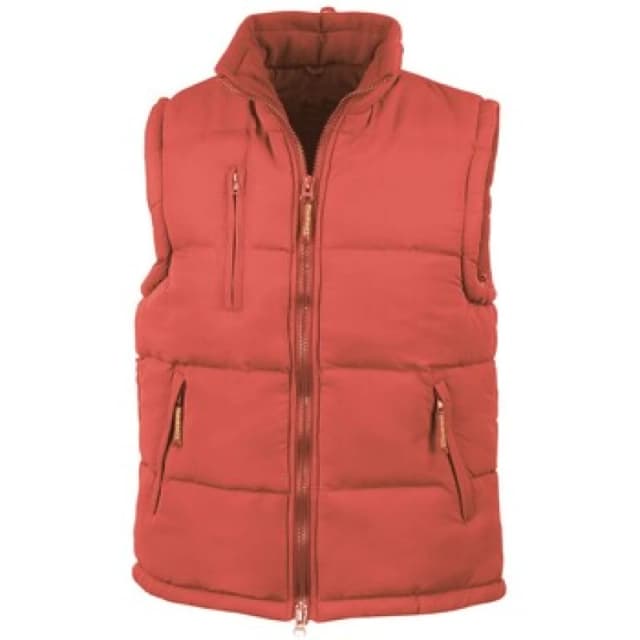 Result Result Men Padded Body Warmer in Red Size: X-Small Red XS Male 5063527385482