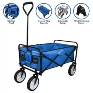 Monster Shop Foldable Garden Cart Blue