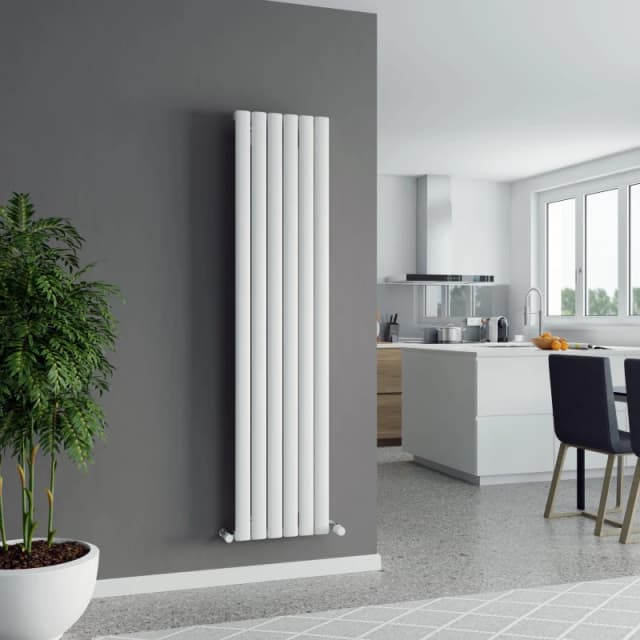 Agadon Berlin Designer Aluminium Radiator in White Size: 1800mm x 345mm White Unisex 1800mm x 345mm