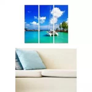 MDF89874214 Multicolor Decorative MDF Painting (3 Pieces)