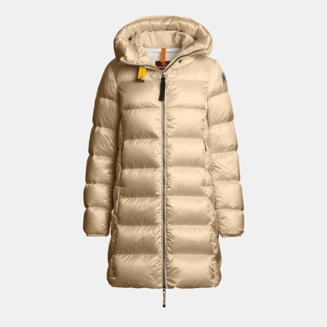 Parajumpers Womens Marion Hooded Duck Down Water Resistant Short Puffer Jacket Sunkissed 253 female 8 (XS)