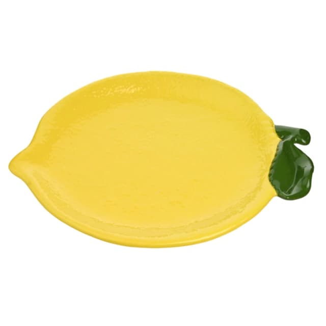Hestia Lemon Serving Plate in Bright Yellow Bright Yellow Unisex
