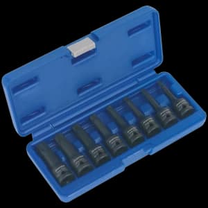 Sealey 8 Piece 1/2" Drive Impact Torx Socket Bit Set 1/2"
