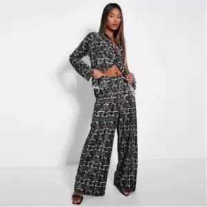 I Saw It First Petite Smudge Print Plisse - Green