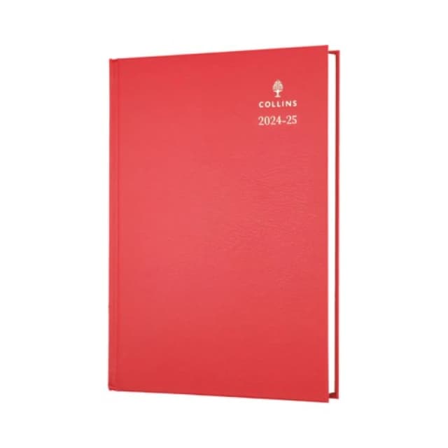 Collins Academic Diary Day Per Page A5 Red 2025-2026 52MRED25