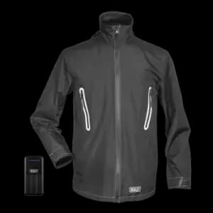 Sealey 5V Heated Rain Jacket - Medium with Power Bank