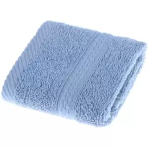 HOMESCAPES Turkish Cotton Light Blue Face Cloth - Light Blue