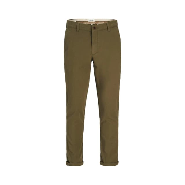 Jack and Jones & Jones slim fit chinos in Olive Olive Night male 30W/34L