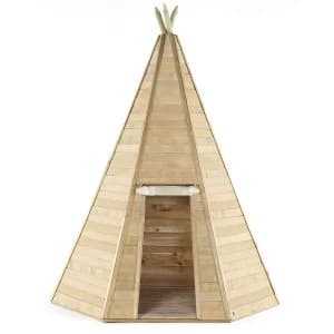 Plum Large Wooden Childrens Teepee Hideaway