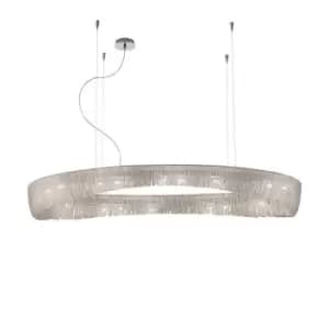 Cloud Designer Metal Pendant Light Polished Chrome, 20x G9