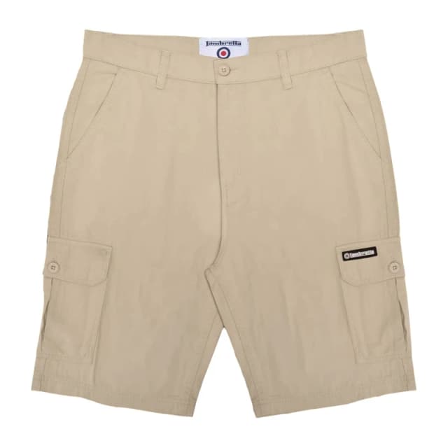 Lambretta Lambretta Men SS25 Cargo Shorts in Stone Size: 34R Stone 34R Male 5063703813006