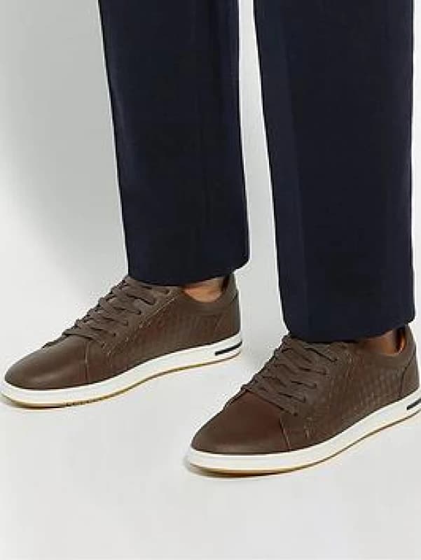 Dune London Dune London Men 'Tezzy Weave' Trainers in Brown Size: 12 Brown 12 Male 5050808803339