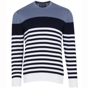 Barbour Mens Brimlad Crew Washed Blue Large