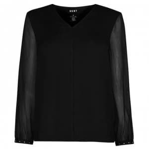 DKNY Stud Blouse - BLACK