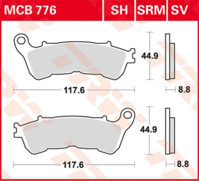 TRW Brake pad set MCB776 Brake pads,Brake pad set, disc brake