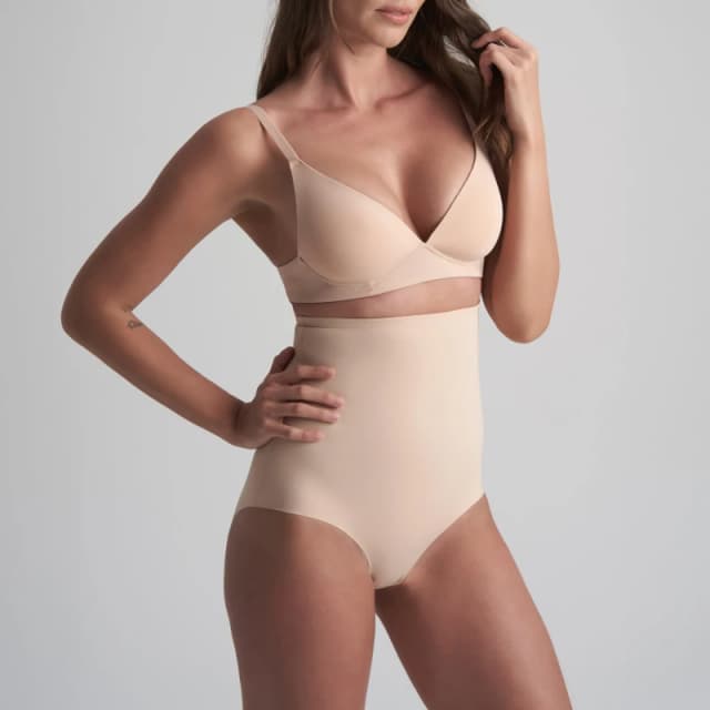 Bye Bra Sculpting High waist Brief High Compression Shapewear Beige female M(10)