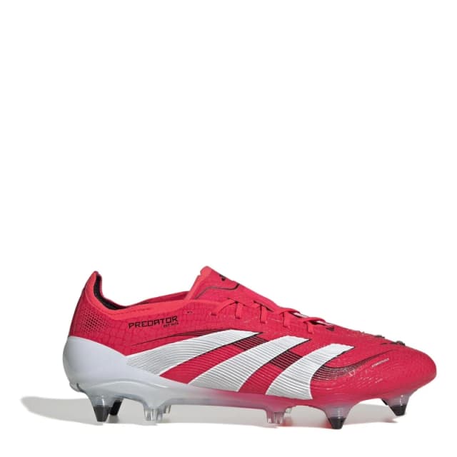 adidas Predator Elite Soft Ground Football Boots Red/White male 6 (39.3)
