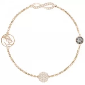 Ladies Swarovski Rose Gold Plated Remix Infinity Bracelet