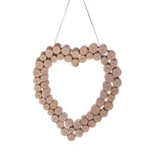 Log Slice Heart Hanging Decoration