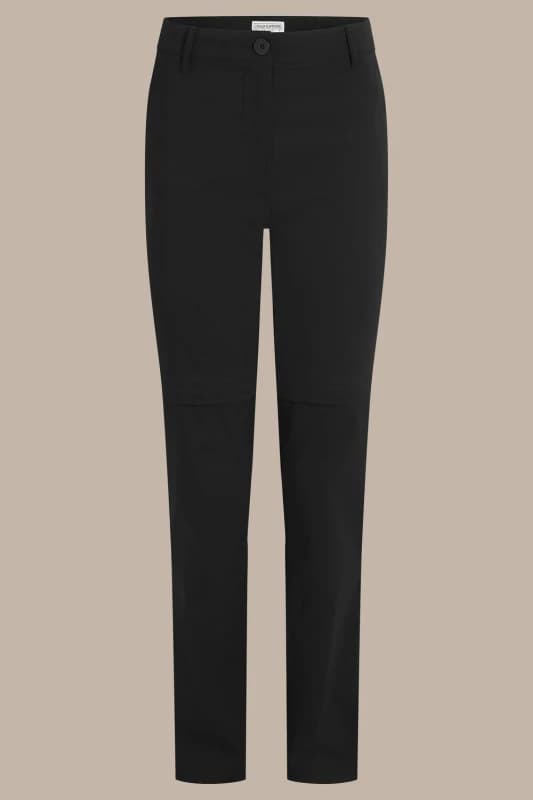 Craghoppers Womens Kiwi Pro III Convertible Water Repellent Anti-Insect Trousers in Black Size: 20 Black Female 20