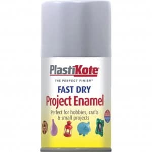 Plastikote Dry Enamel Aerosol Spray Paint Aluminium 100ml