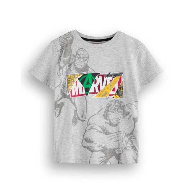 Marvel Short Sleeved T-Shirt Grey unisex