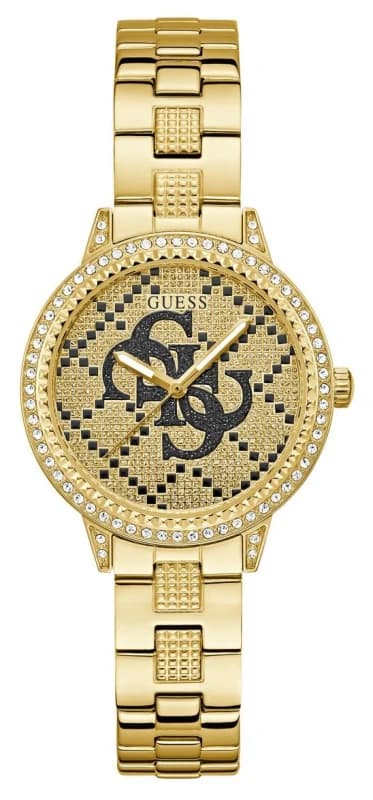 Guess GW0944L2 G LACE Crystal (34mm) Quattro 'G' Logo Gold Watch