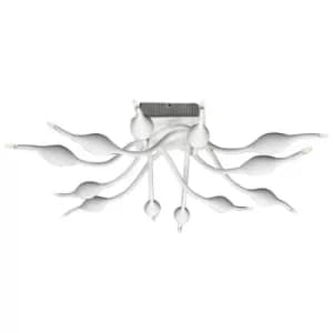 Linea Verdace Snowgoose Semi Flush Light White Metal