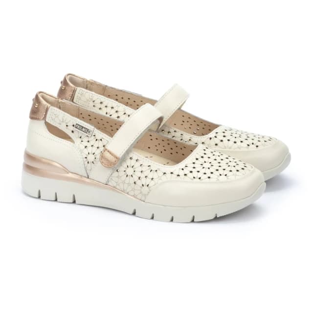 Pikolinos Cantabria W4R-6989 Leather Womens Comfort Shoes - Nata - Size:UK 4-4.5