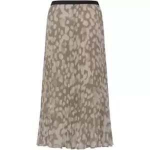 French Connection Eva Crinkle Pleated Midi Skirt - Cream