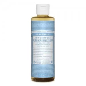Dr. Bronner's Baby-Mild (bekvapis) ekologiskas skystas muilas 240ml