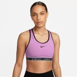 Nike Swoosh On The Run Womens Medium-Support Lightly Lined Sports Bra - Purple