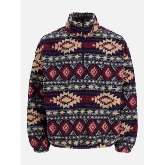 Jack and Jones Eddie Teddy Fleece Half Zip Top Mens Navy Blazer male M