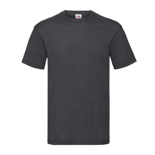 Fruit Of The Loom Fruit of the Loom Men Valueweight Heather T-Shirt in Dark Grey Size: 3X-Large Dark Grey XXXL Male 5063107854773
